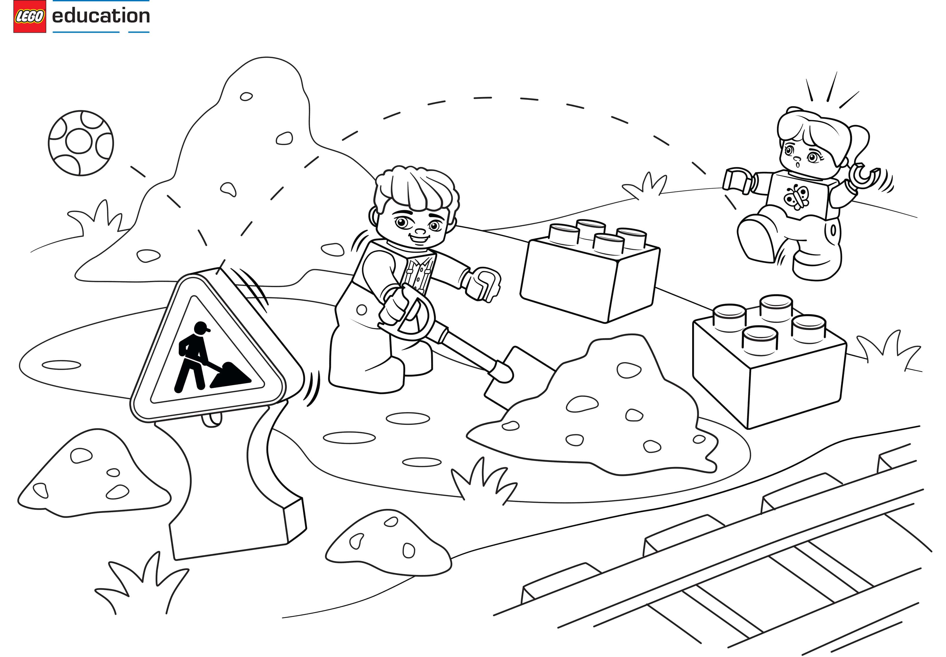 Preschool Coloring Pages Support Lego Education